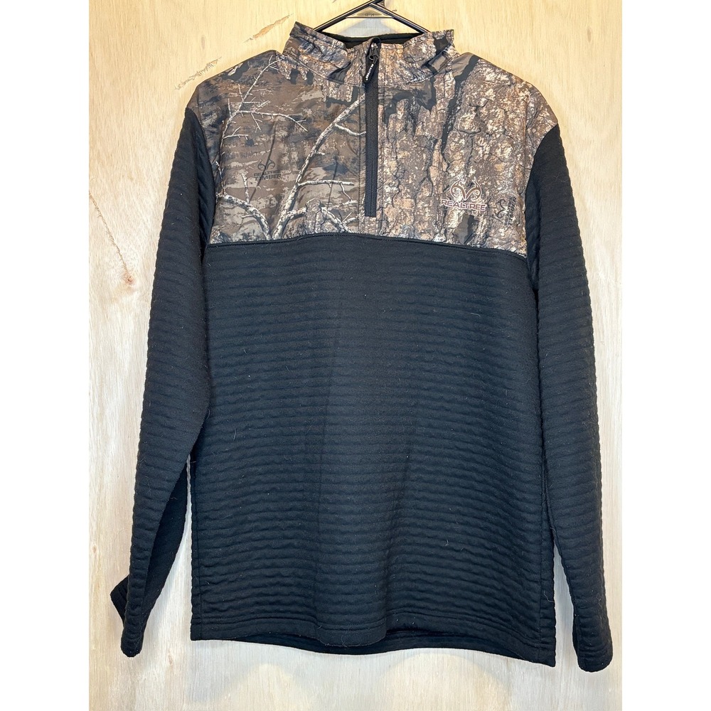 Realtree Camo‎ Quarter Zip Pullover Women's Medium Realtree Timber